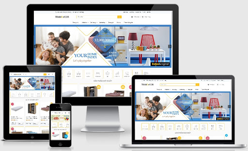 Giao diện web bán hàng nội thất 